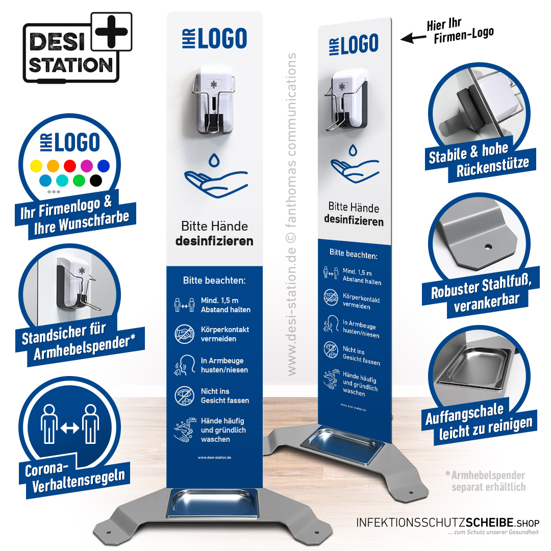 DESIStation für Unternehmen · Desinfektionsständer